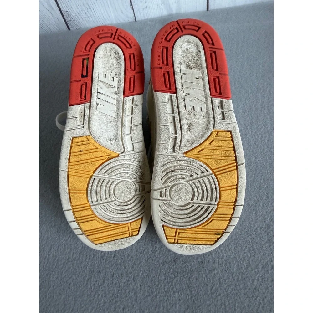 Nike Air Jordan 2 Retro Maison Chateau Rouge Kids Shoes Sail Orange 11C